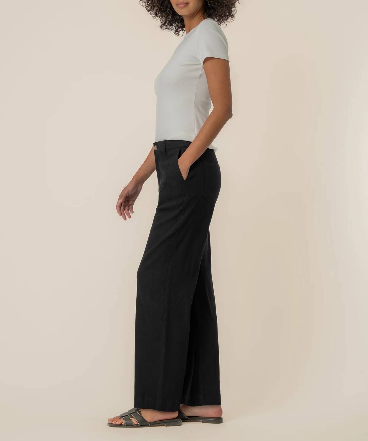 Kut From The Kloth - Meg Linen Straight Leg Pants