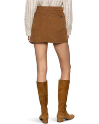 Sanctuary Briar Corduroy Mini Skirt in bronze - women's skirt - detail view