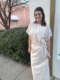 STARKx Ado Midi Skirt in pearl - women's skirt - alternate view