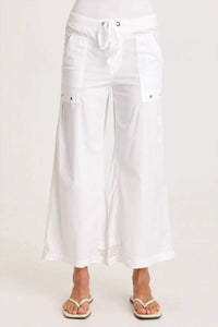 Xcvi - Roel Poplin Mesh Gaucho Crop Pants
