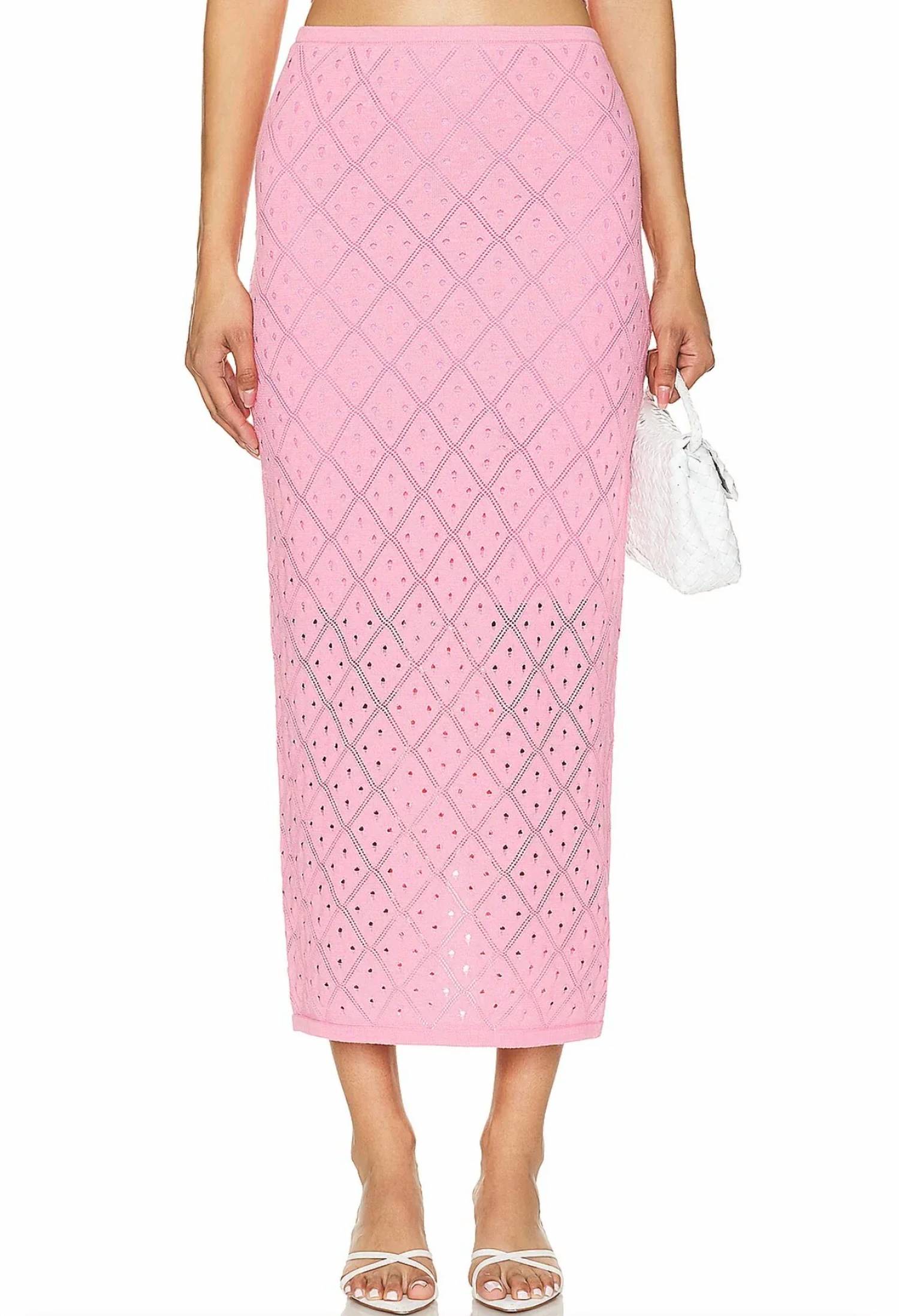 Minkpink - Solano Diamond Knit Midi Skirt