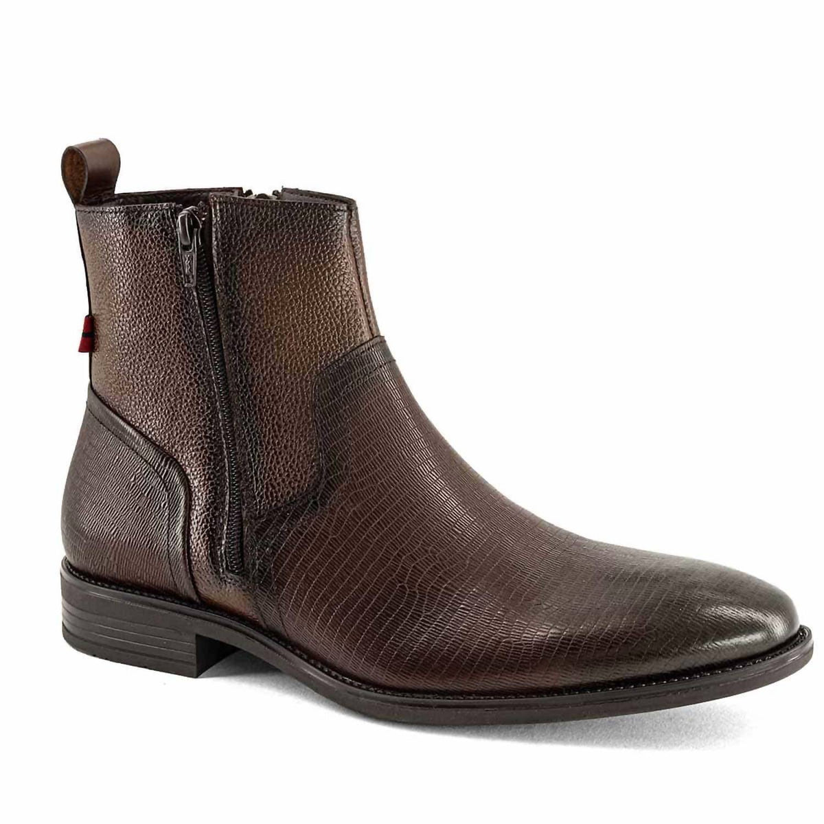 Andrea - Men's Leather Side Zipper Booties