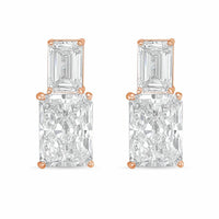 Diana M Jewels - Women's Emerald Lab-Grown Diamond Stud Earrings (4.00 Ct TCW) - Signature Plus