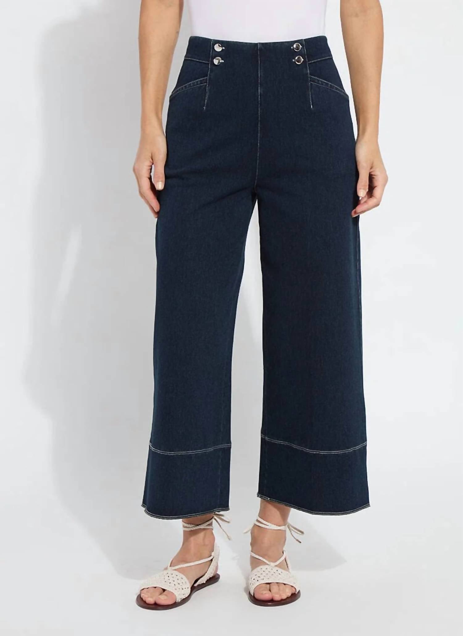 Lysse - Dion Sailor Crop Palazzo Denim Jeans