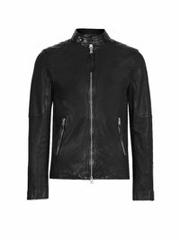 Allsaints - Cora Leather Snap Back Collar Jacket