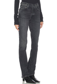 AGOLDE Women's Jetta Stacked Skinny Jeans in astral - women's jeans - detail view