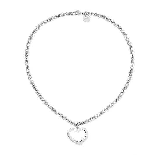 Eklexic - Women's Haley Open Heart Pendant Necklace