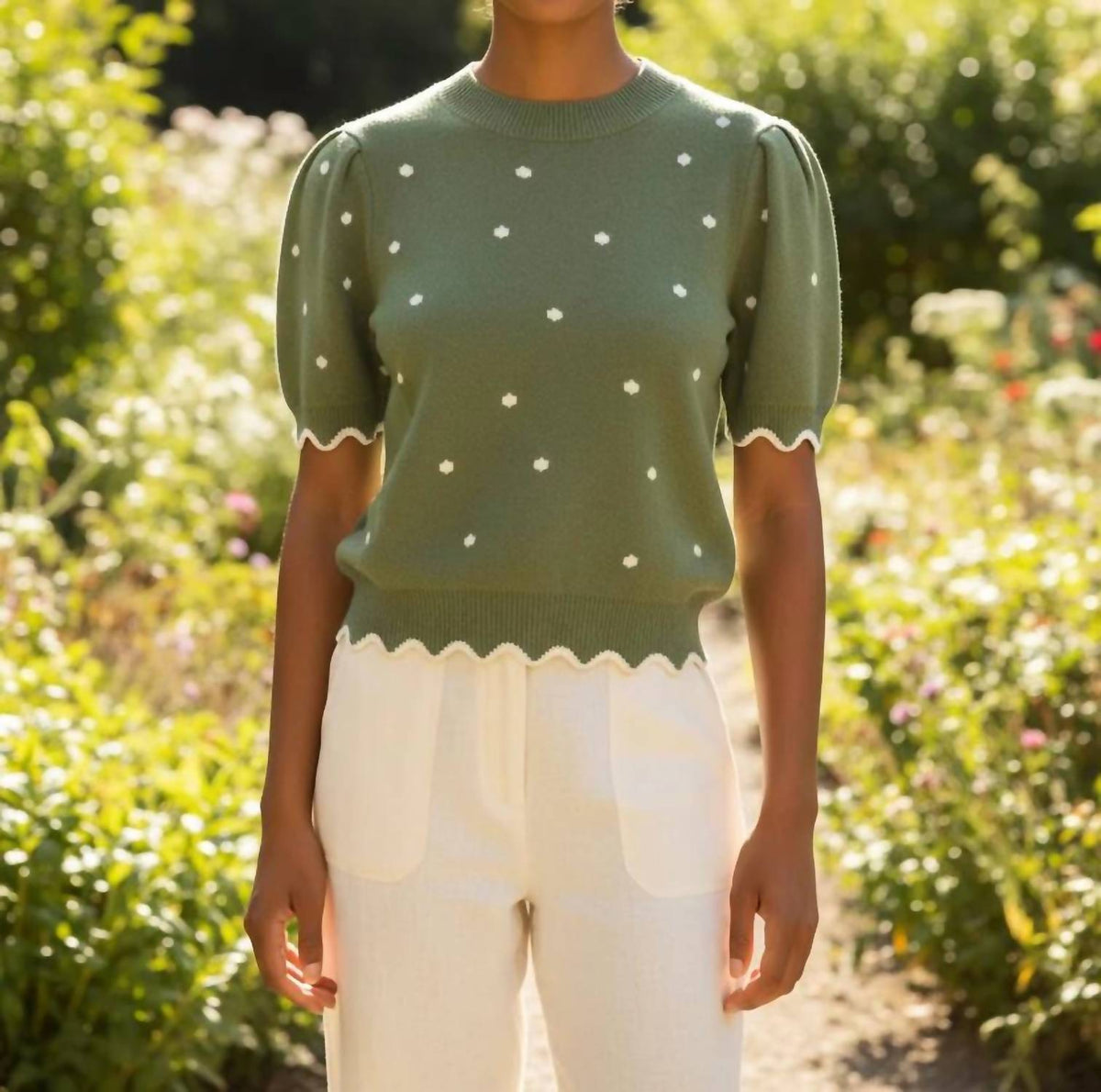 She + Sky - High Tea And Polka Dots Top