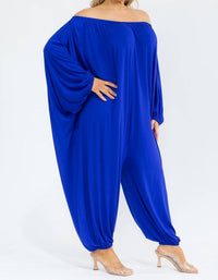 Karen T Design - Long Sleeve Harem Jumpsuit - Plus