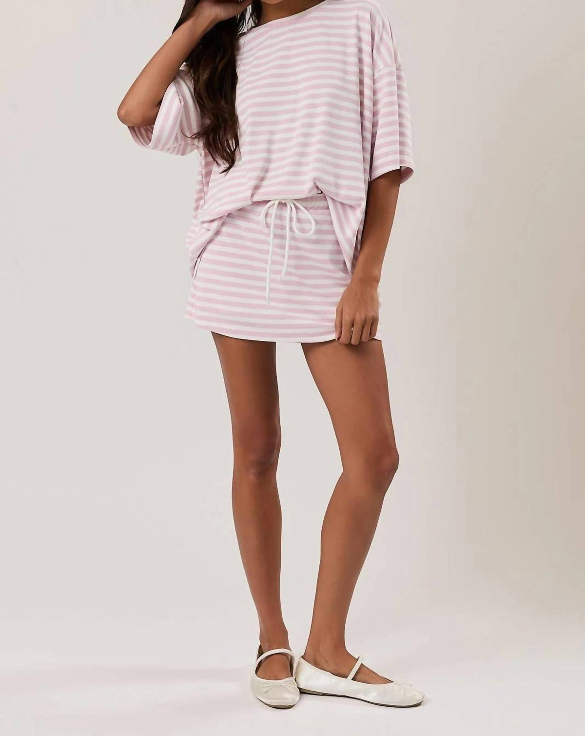 Le Lis - SHORT SLEEVE ROUND NECK OVERSIZED STRIPE T-SHIRT