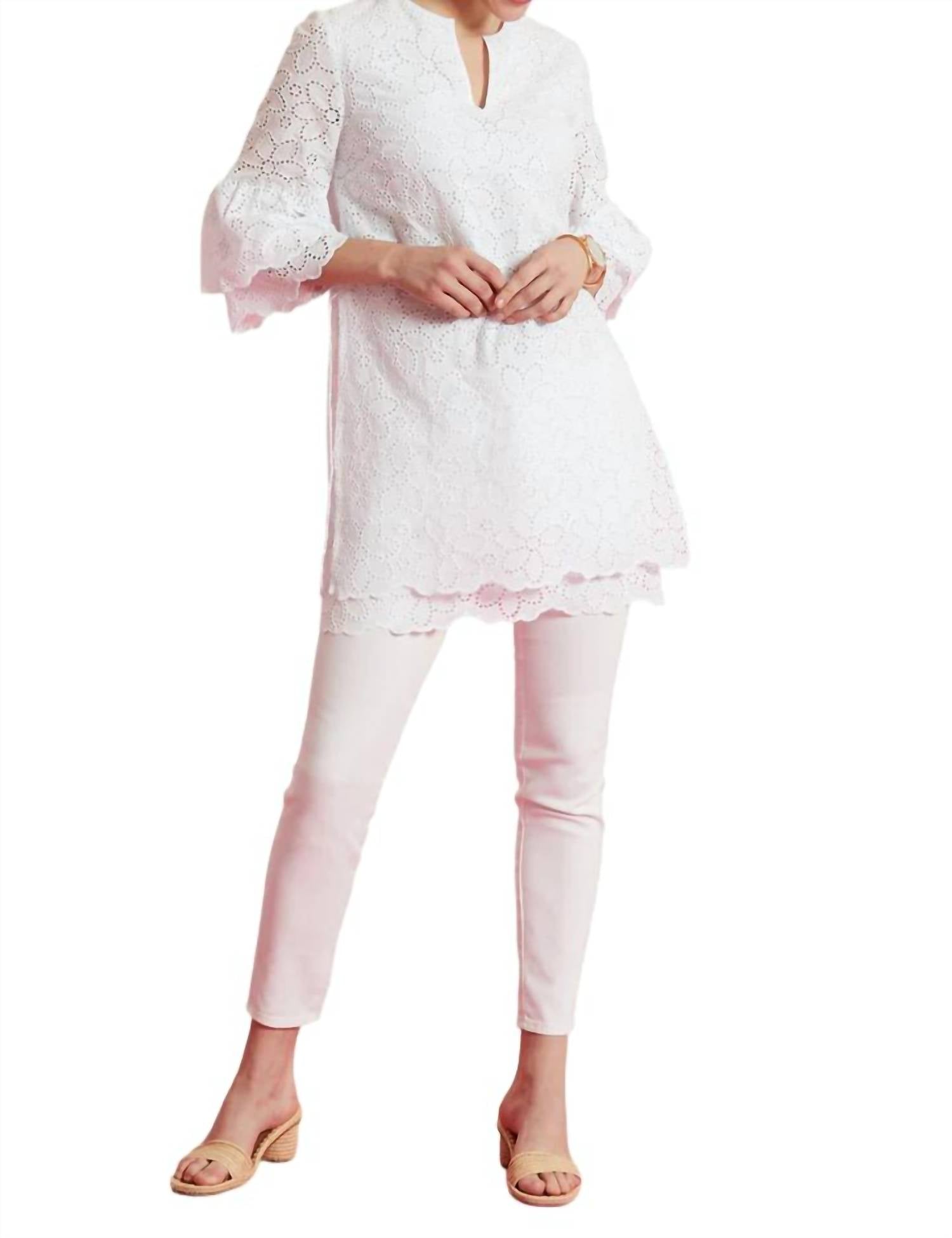 Tyler Boe - Christa Eyelet Tunic Top