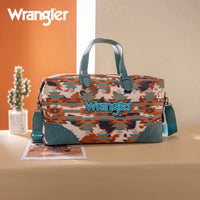 Wrangler Aztec Print Duffle Crossbody Bag in turquoise - women's bag