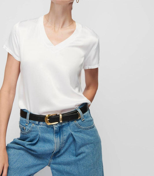Nation Ltd - June Satin V-Neck Top