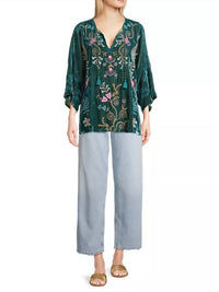 Johnny Was - Sisa Velvet Kaftan Blouse