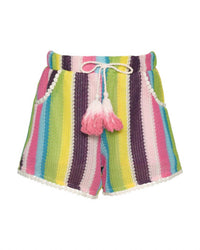 Baby Sara - Girls Knit Striped Short Set