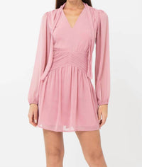 Adelyn Rae - Betsy Neck Tie Mini Dress