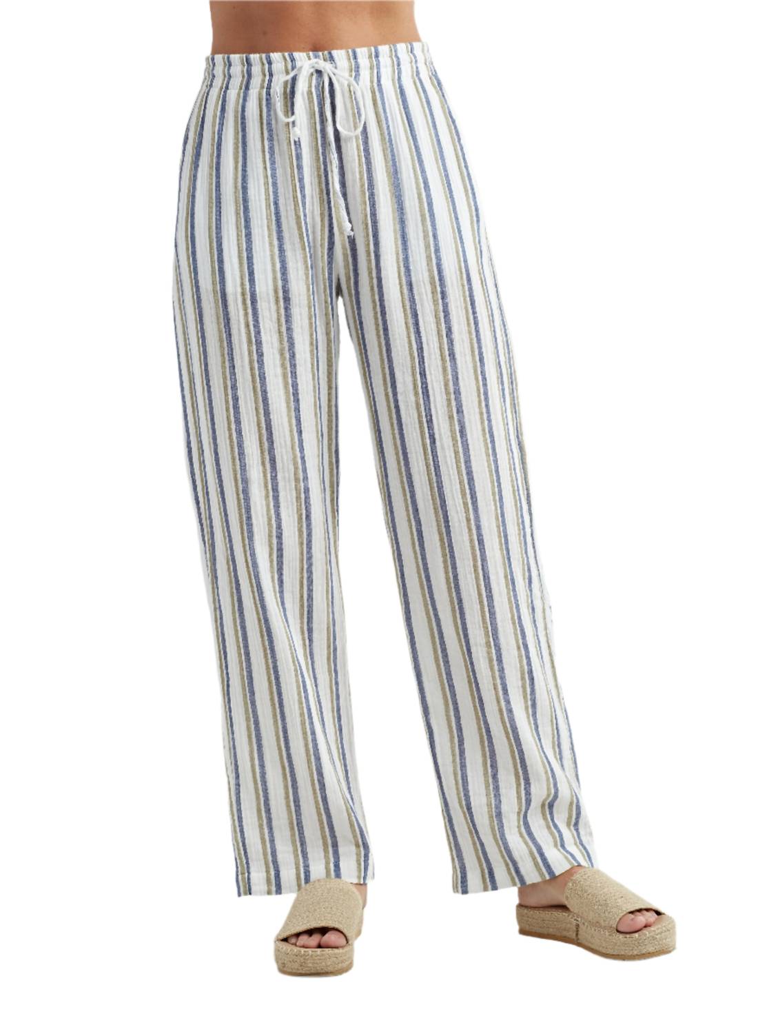 Red Haute - Stripe Gauze Pants