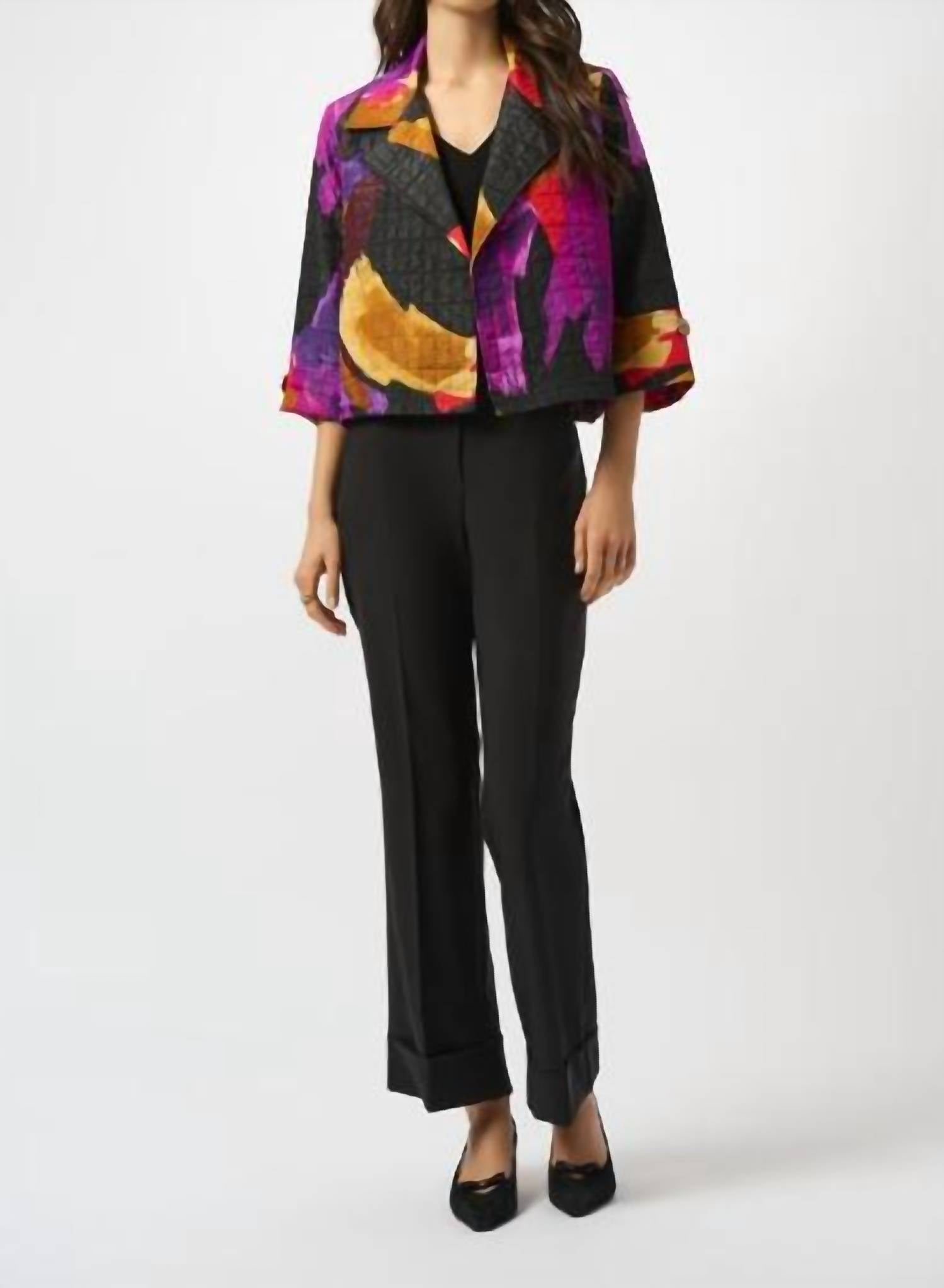 Joseph Ribkoff - Hip Length Abstract Jacket