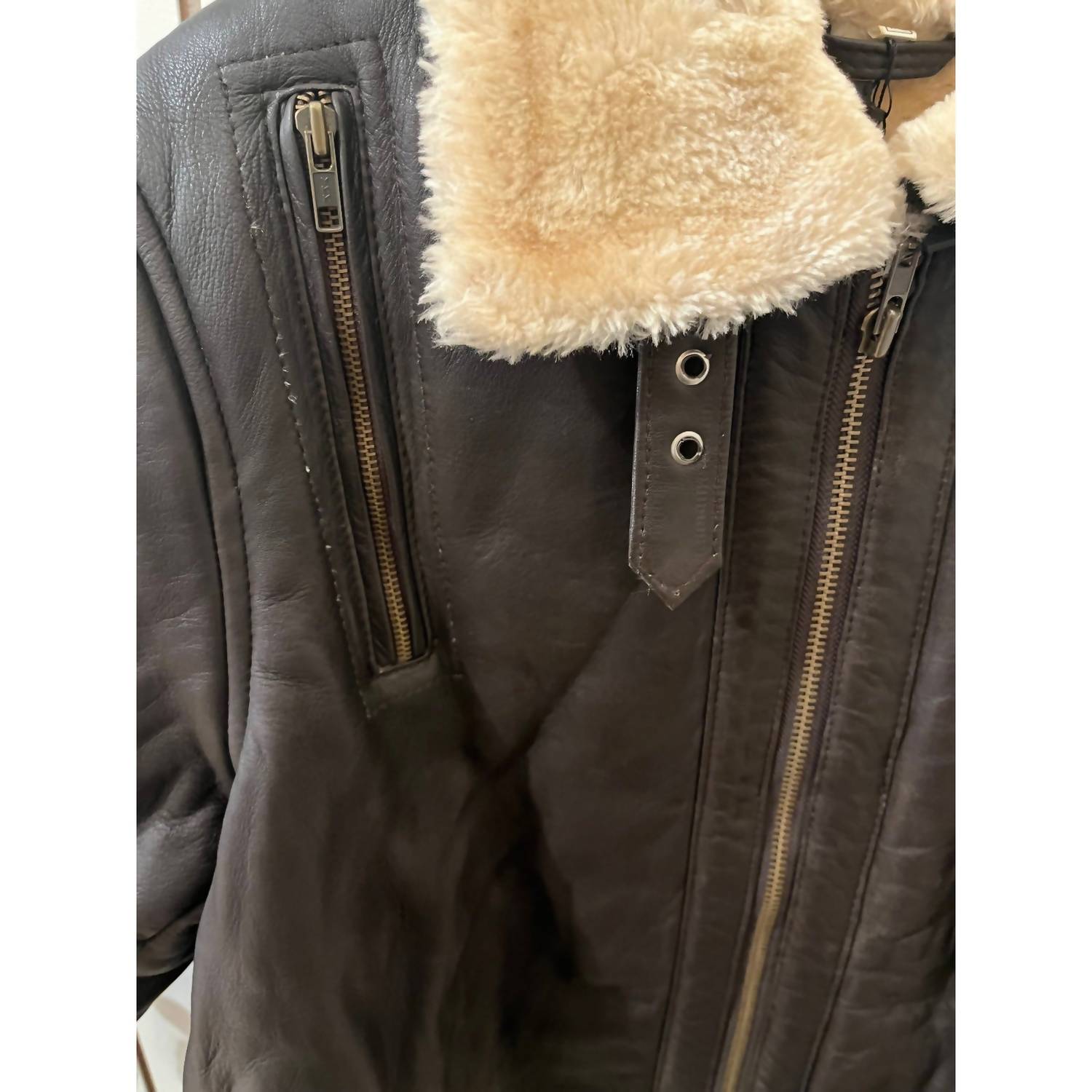 Angel - Women's Genuine Leather Sherling Jacket