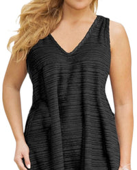 Jordan Taylor - Plus Size V-neck Handkerchief Dress