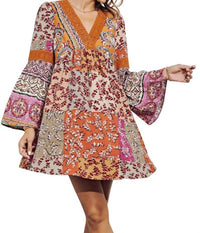 Davi & Dani - Danielle Colorblock A-Line Dress