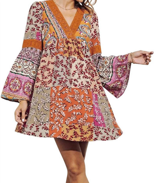 Davi & Dani - Danielle Colorblock A-Line Dress