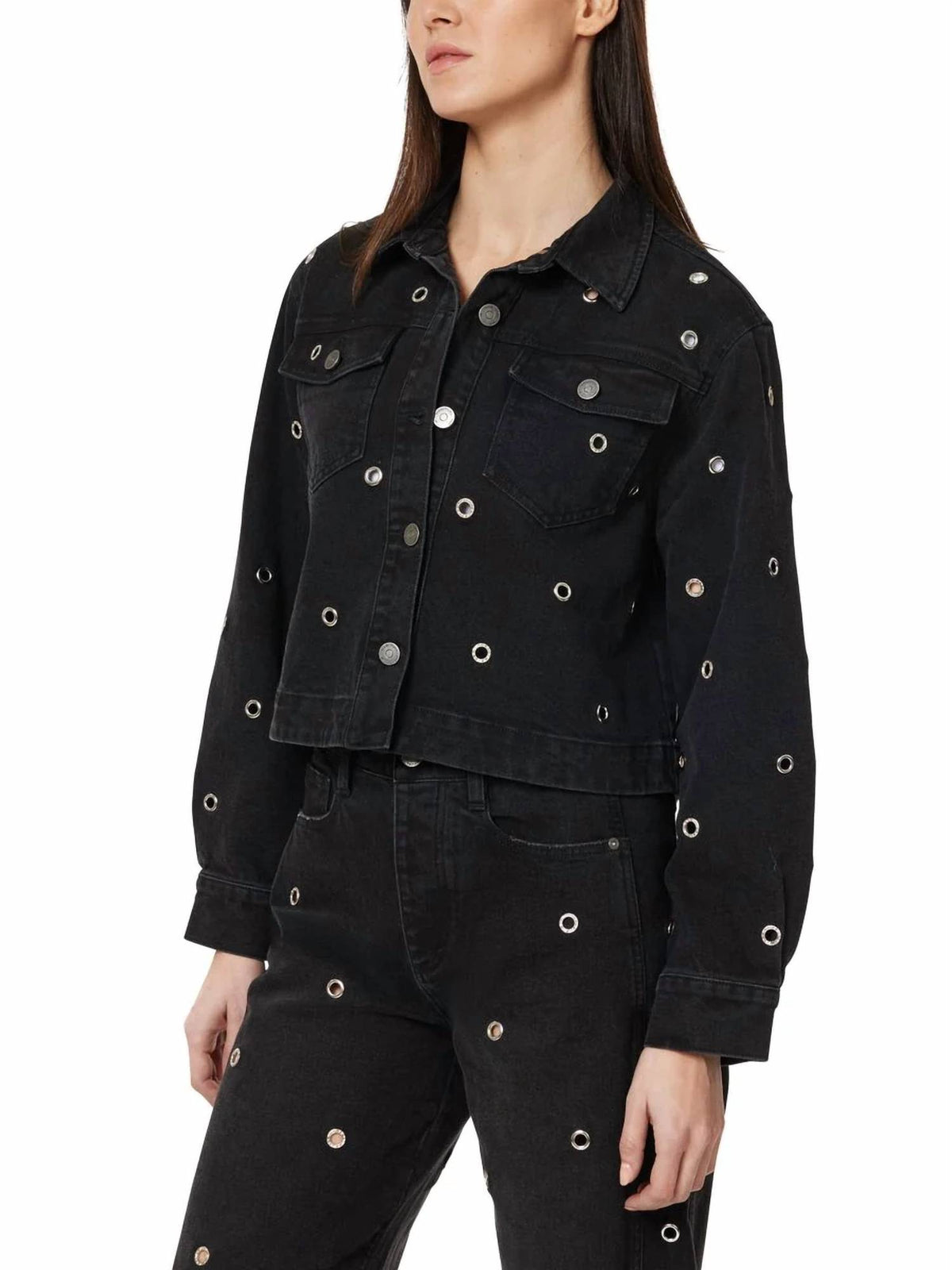 Habitual - Embellished Cropped Jean Jacket
