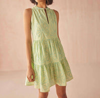 OMIKA Elsie Mini Dress in laila agave - women's dress - detail view
