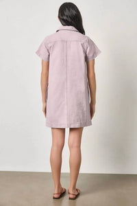 Lilla P - Twill Split Neck Collared Dress