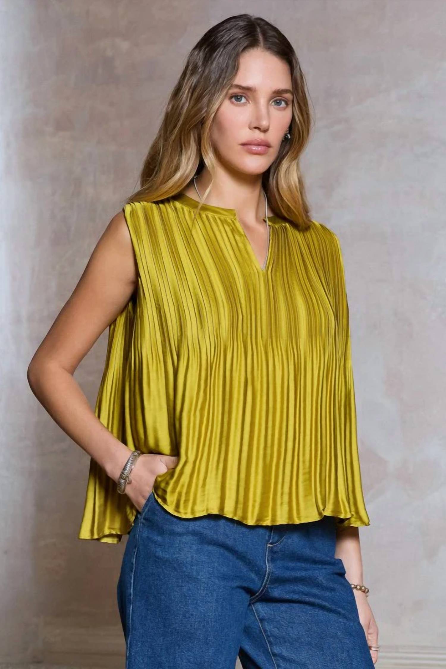 Current Air - Luxe Pleated Top