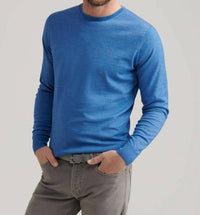 PETER MILLAR Excursionist Flex Crew Neck Sweater in lunar blue - men's sweater
