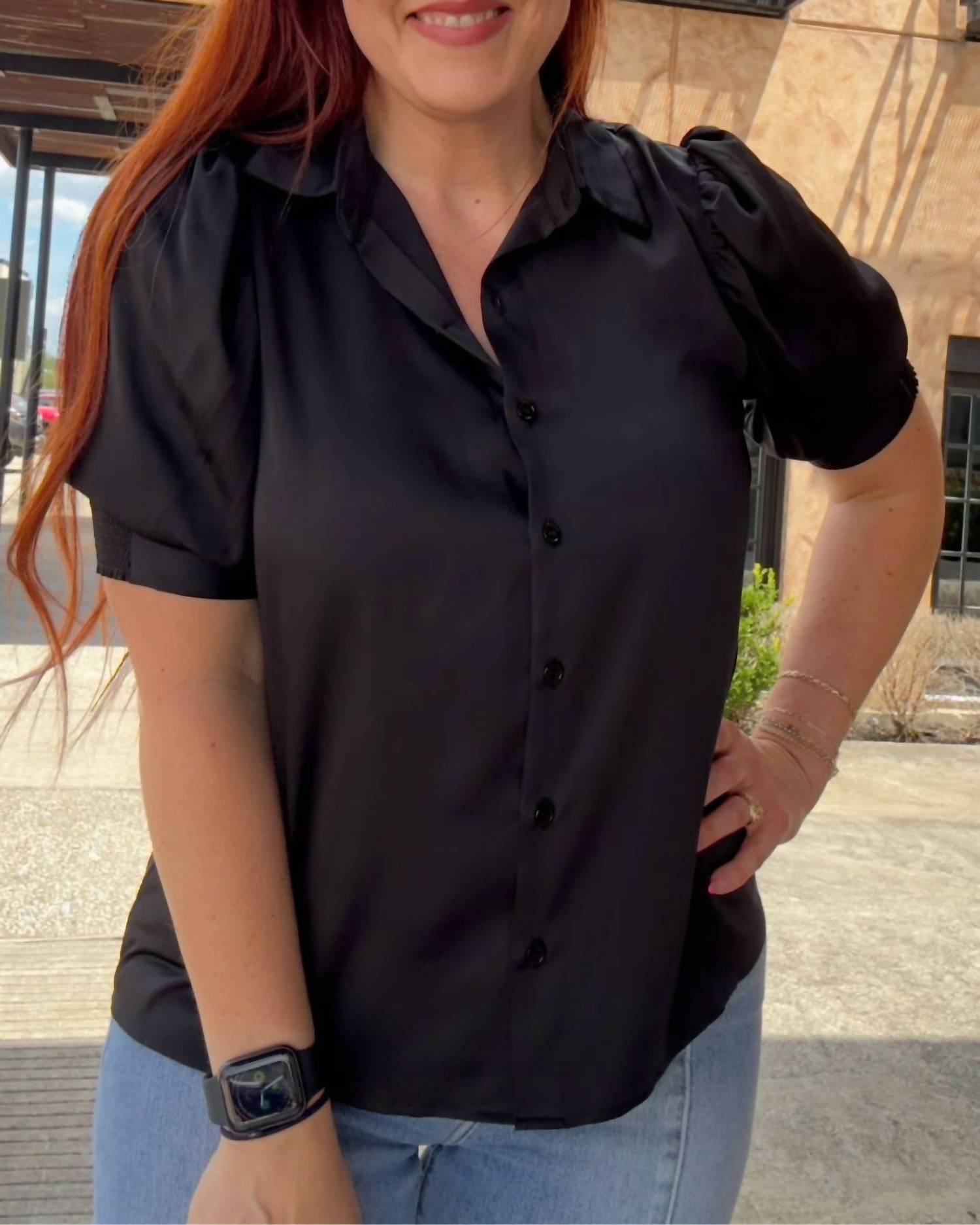 Skies Are Blue - Francesca Button Down Blouse