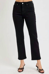 Risen - High Rise Crop Straight Jeans