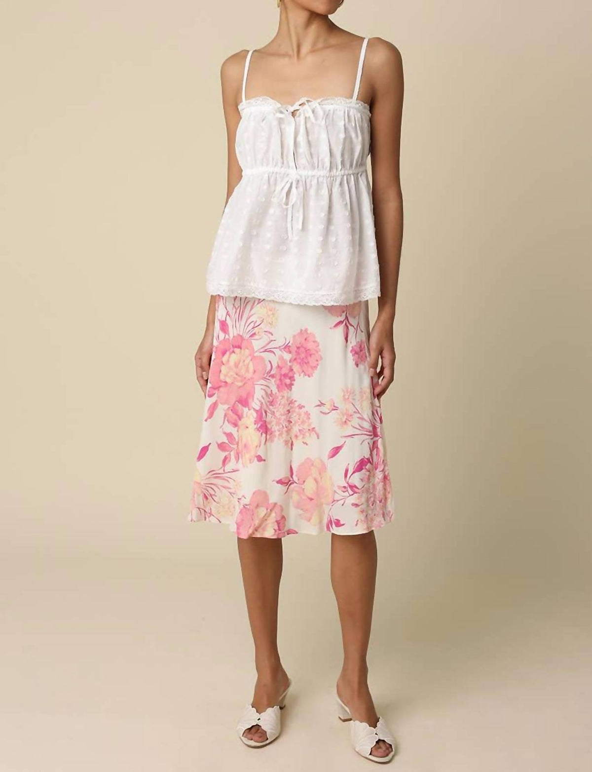 Olivaceous - Rosavelle Garden Midi Skirt