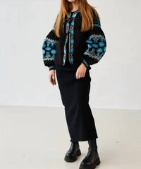 Handmade Originals Ukraine - Embroidered Long Sleeve Sandi Blouse