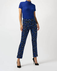 Joseph Ribkoff - Textured Mock Neck Short Sleeves Boxy Top