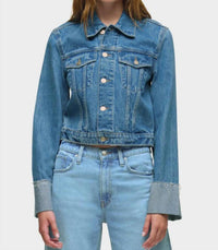 Hudson - Cuffed Crop Denim Jacket