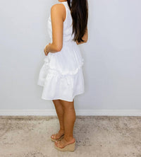 Tcec - Mock Neck Ruffle Mini Dress