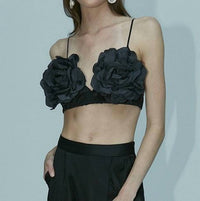 Aiifos Flora Bra Top in black - women's shirt