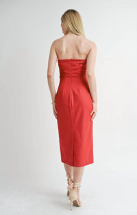 Sage The Label - Take Action Pleated Tube Midi Dress