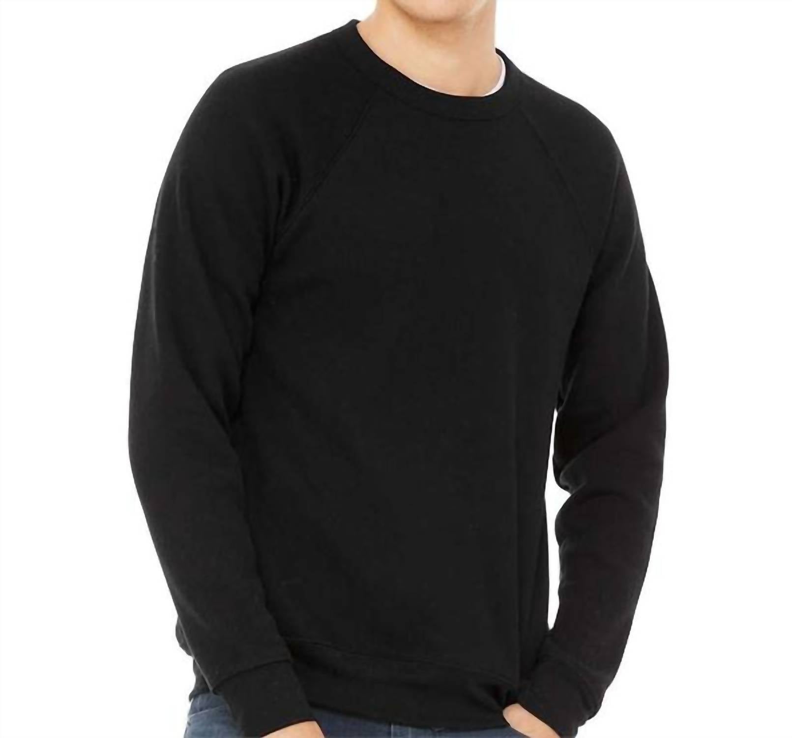 BELLA + CANVAS Crewneck Sweatshirt in black heather - men's long sleeve top