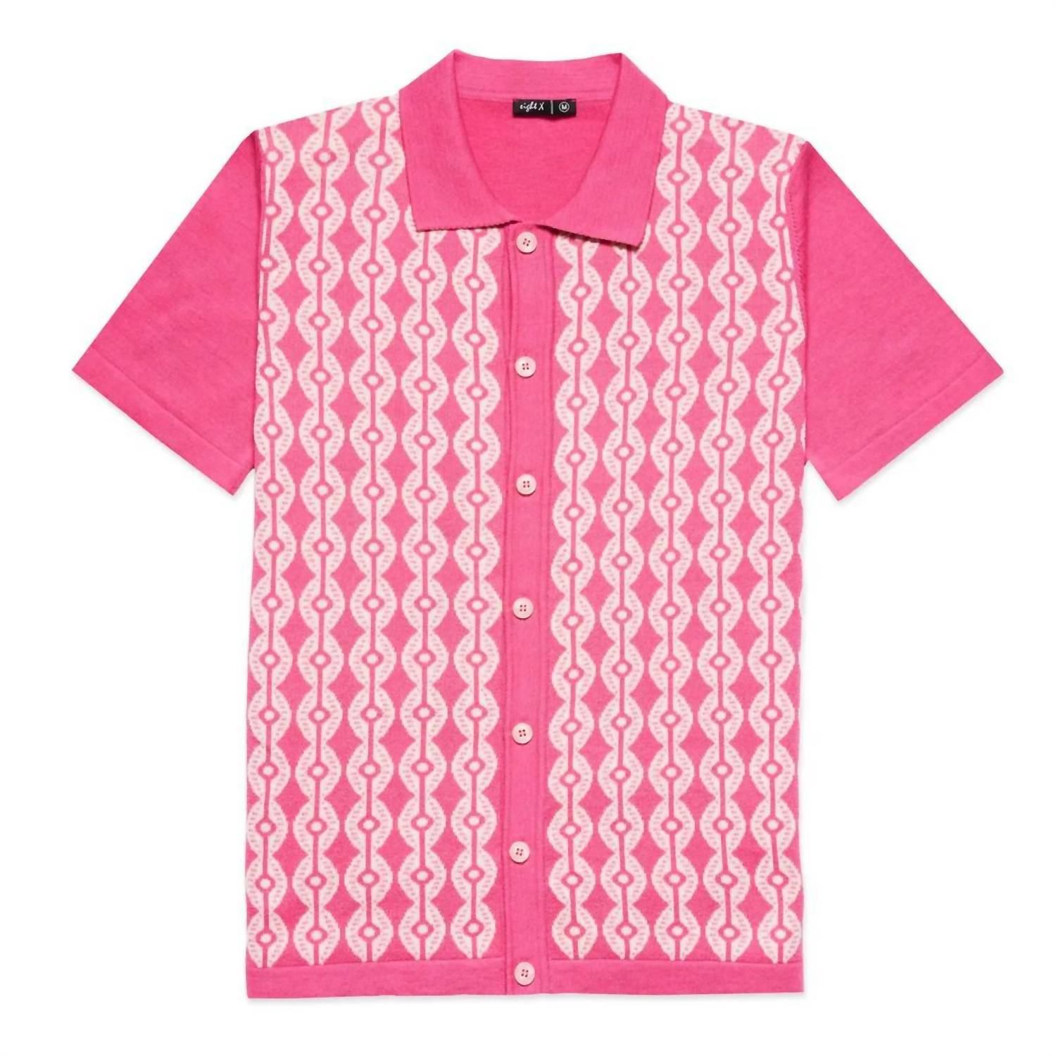 Eight X - Chain Link Knit Polo Shirt