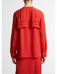 Vince - Pintuck Half Placket Blouse