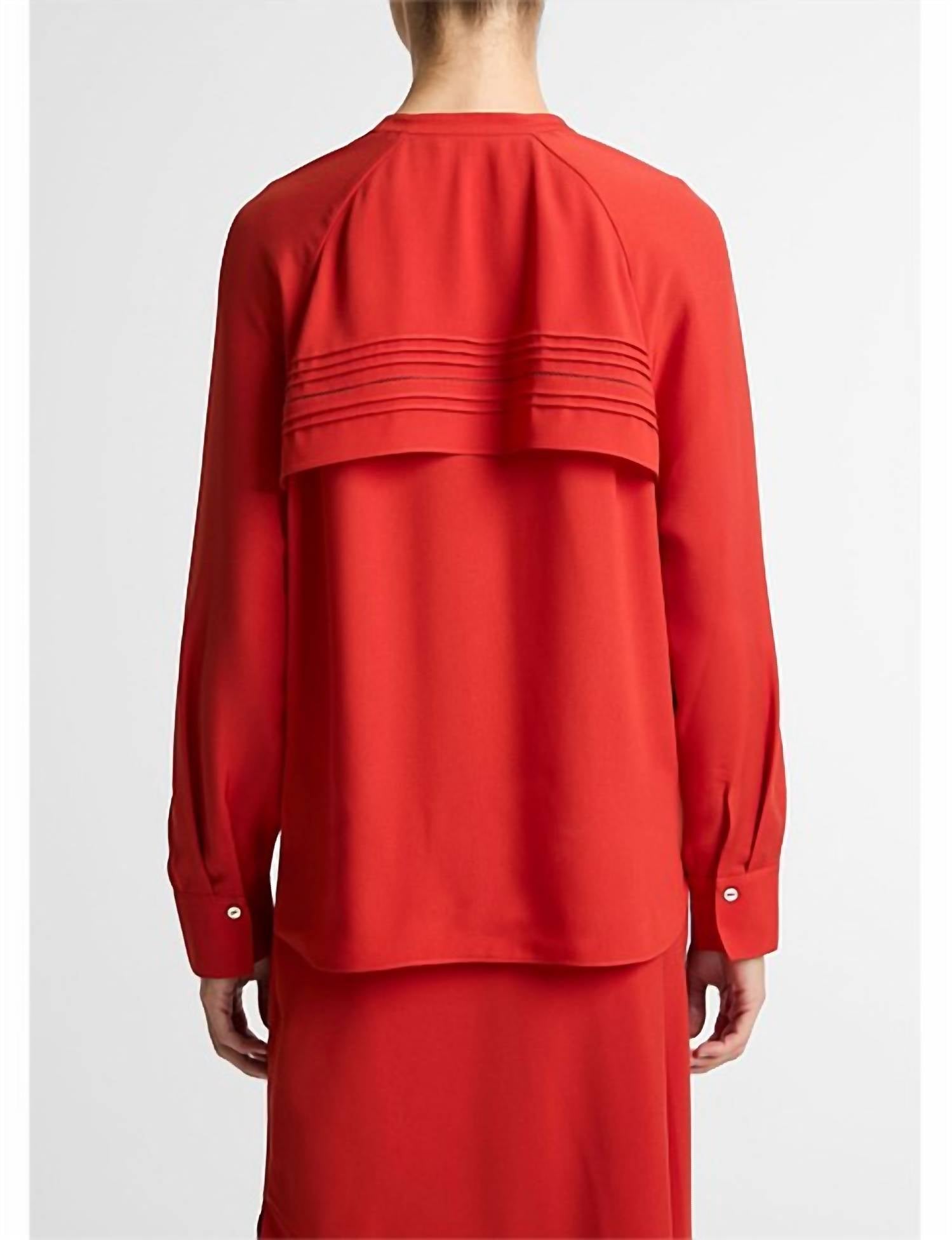Vince - Pintuck Half Placket Blouse