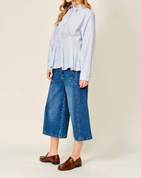 Aaron & Amber - Striped Button Down Shirt