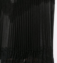 Valentino - Pleated Lace Trim Midi Skirt