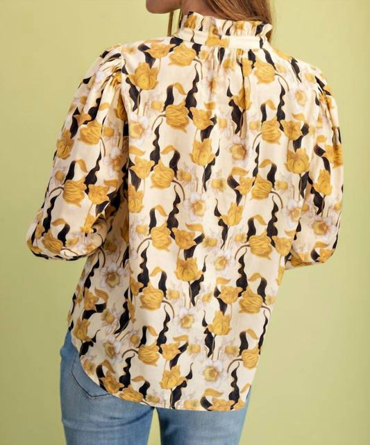 Gigio - Floral Long Sleeve Button Down Shirt