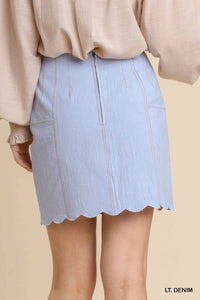 Umgee - Scallop A-line Skirt