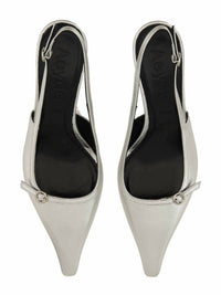 Aeyde Women's Saba Slingback Pumps in silver - women's heels - view 5