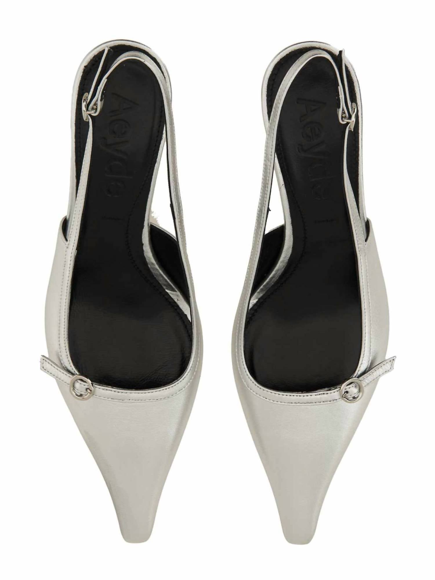 Aeyde Women's Saba Slingback Pumps in silver - women's heels - view 5